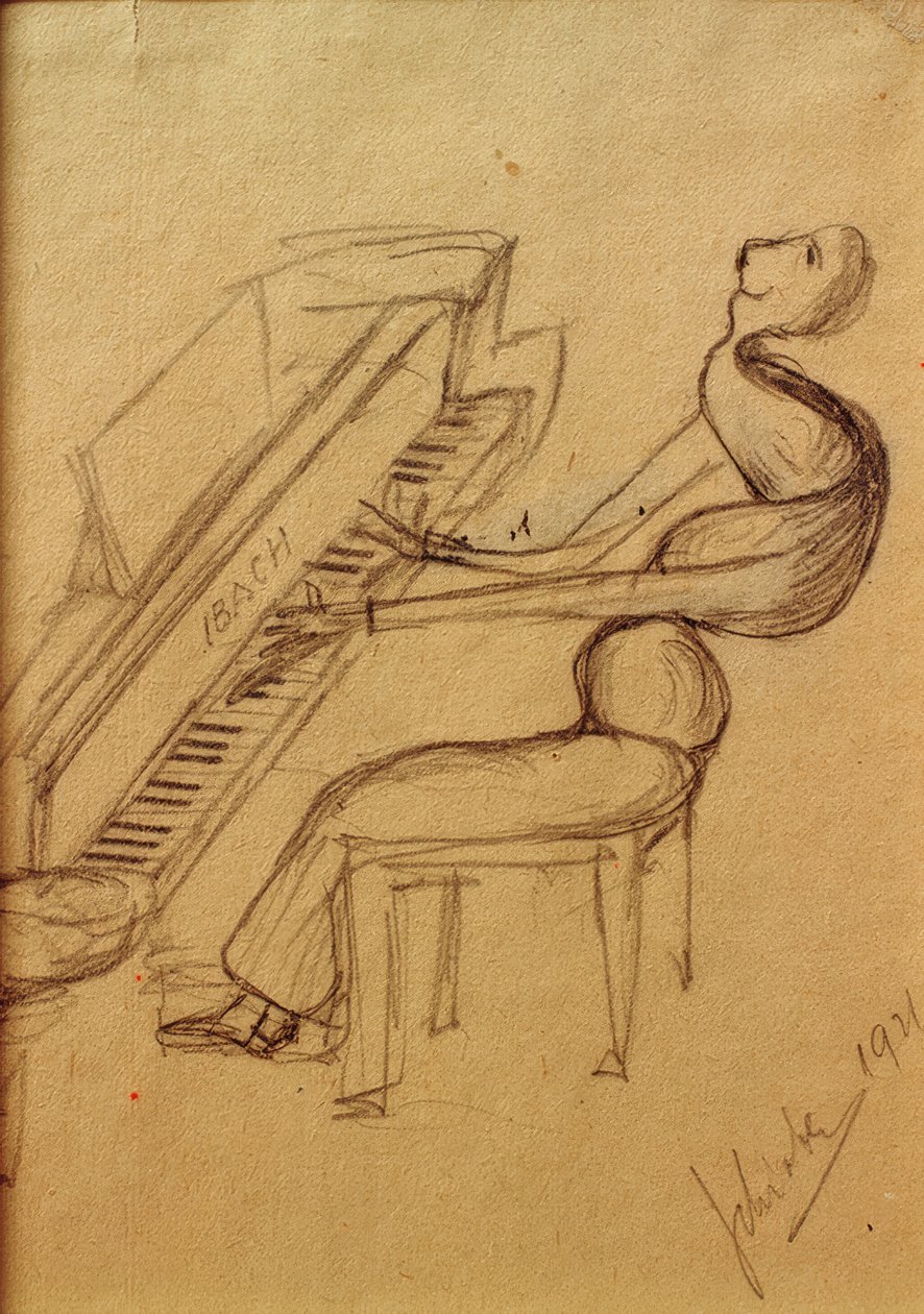 karikatyyri (pianosoitin) tekijältä Arnold Schönberg