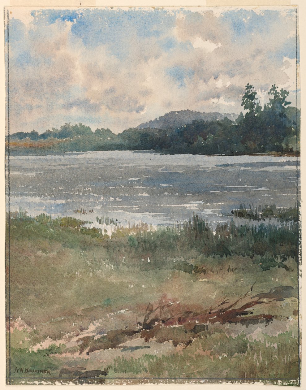 Järven rantamaisema tekijältä Arnold William Brunner