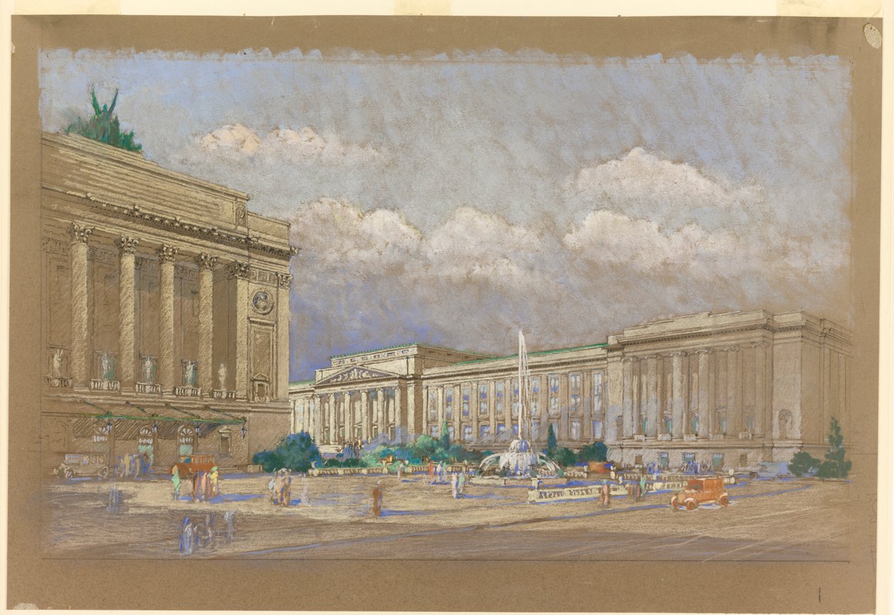 Study for Proposed Music and Arts Center, New York, NY tekijältä Arnold William Brunner