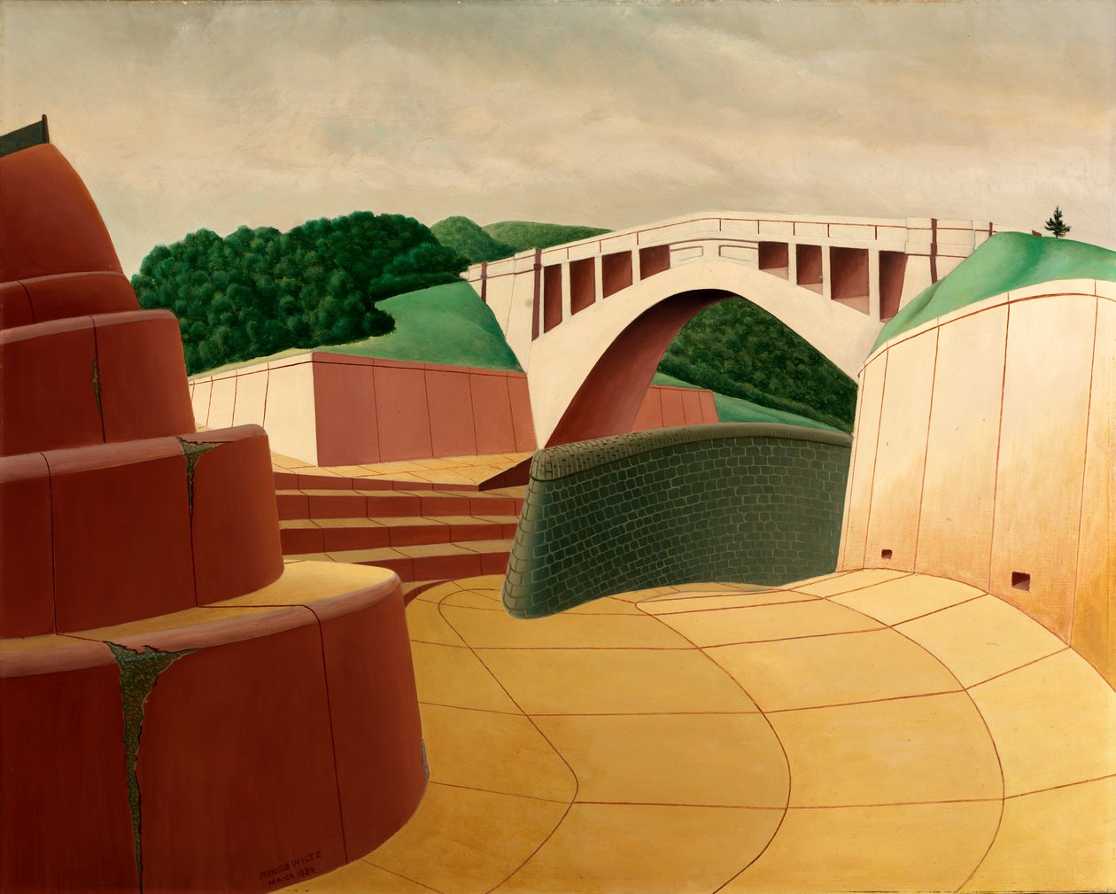 Spillway, Ashokanin pato, 1934. tekijältä Arnold Wiltz