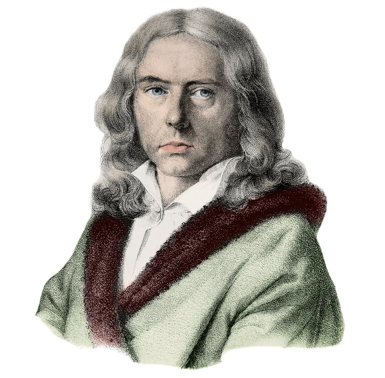 Adelbert de Chamisson muotokuva - Adelbert von Chamisson (1781-1838), saksalaisen kirjailijan muotokuva tekijältä Arnold van Westerhout