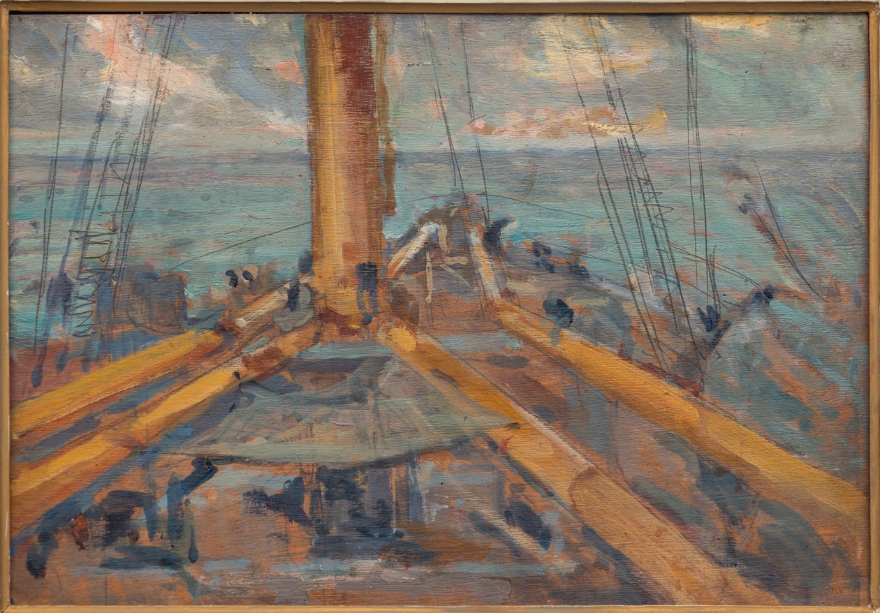 On Board (öljy paneelille) tekijältä Aroldo Bonzagni