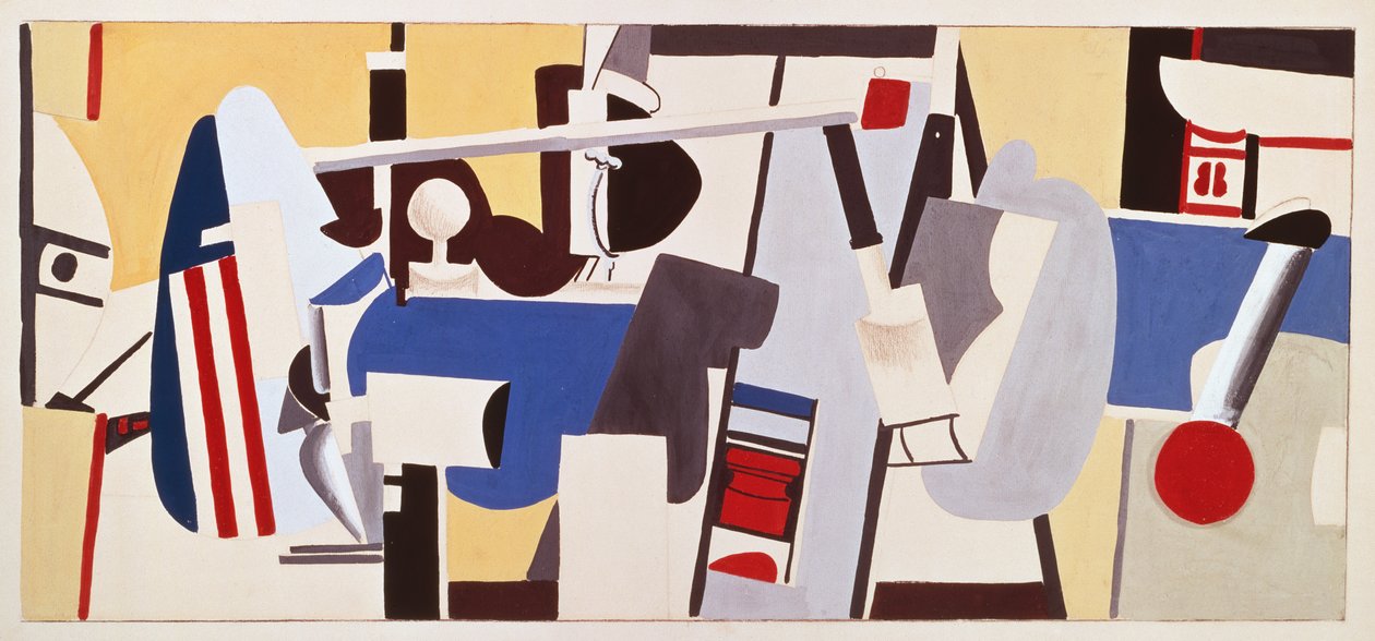 Tutkimus seinämaalausta varten hallintorakennuksessa, Newark Airport, New Jersey tekijältä Arshile Gorky