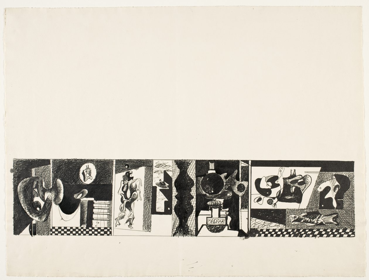 Nimetön, n. 1931/32 (kynä ja muste grafiittikynän päällä) tekijältä Arshile Gorky