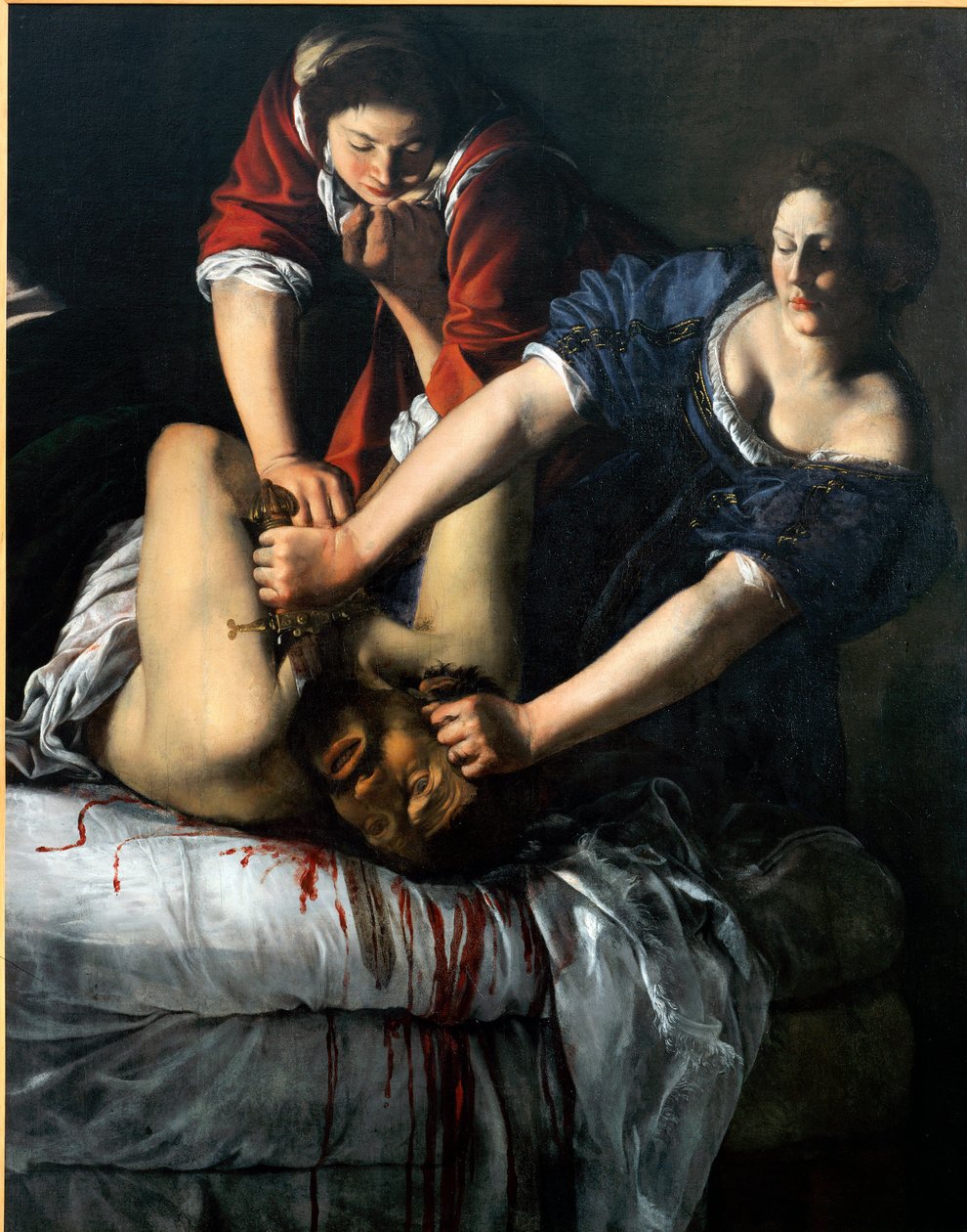 Judith ja Holofernes. (Öljy kankaalle tekijältä Artemisia Gentileschi