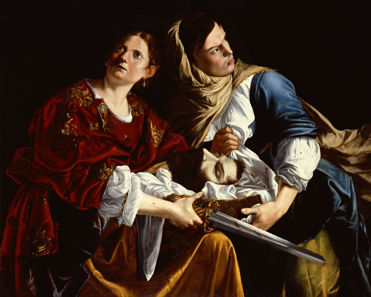 Judith ja hänen palvelijansa Holofernesin pään kanssa (öljy kankaalle) tekijältä Artemisia Gentileschi
