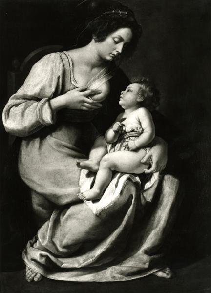 Kirsikoiden madonna (öljy kankaalle) (m/w kuva) tekijältä Artemisia Gentileschi