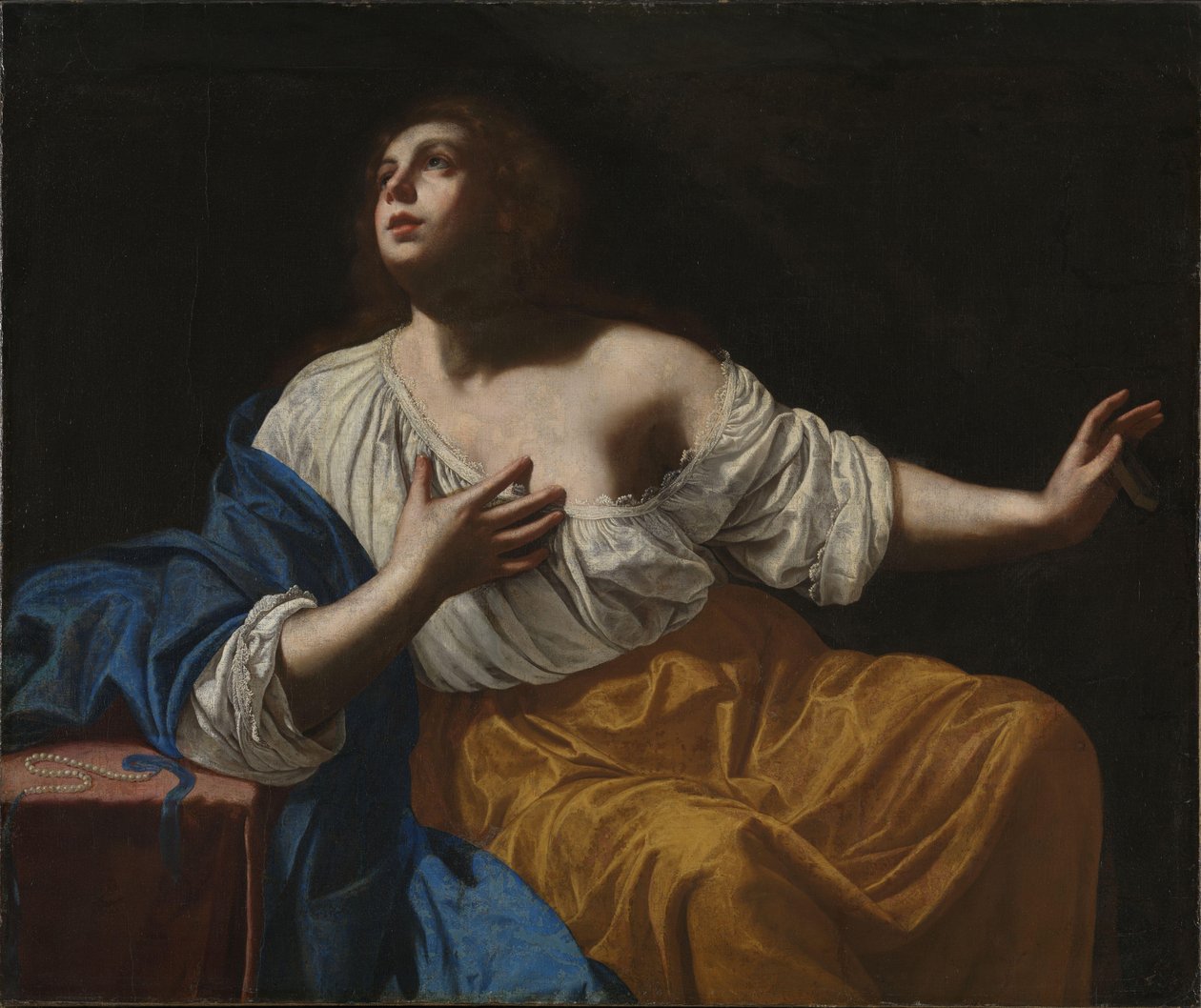 Maria Magdalena katuvainen, n. 1640 (öljy kankaalle) tekijältä Artemisia Gentileschi
