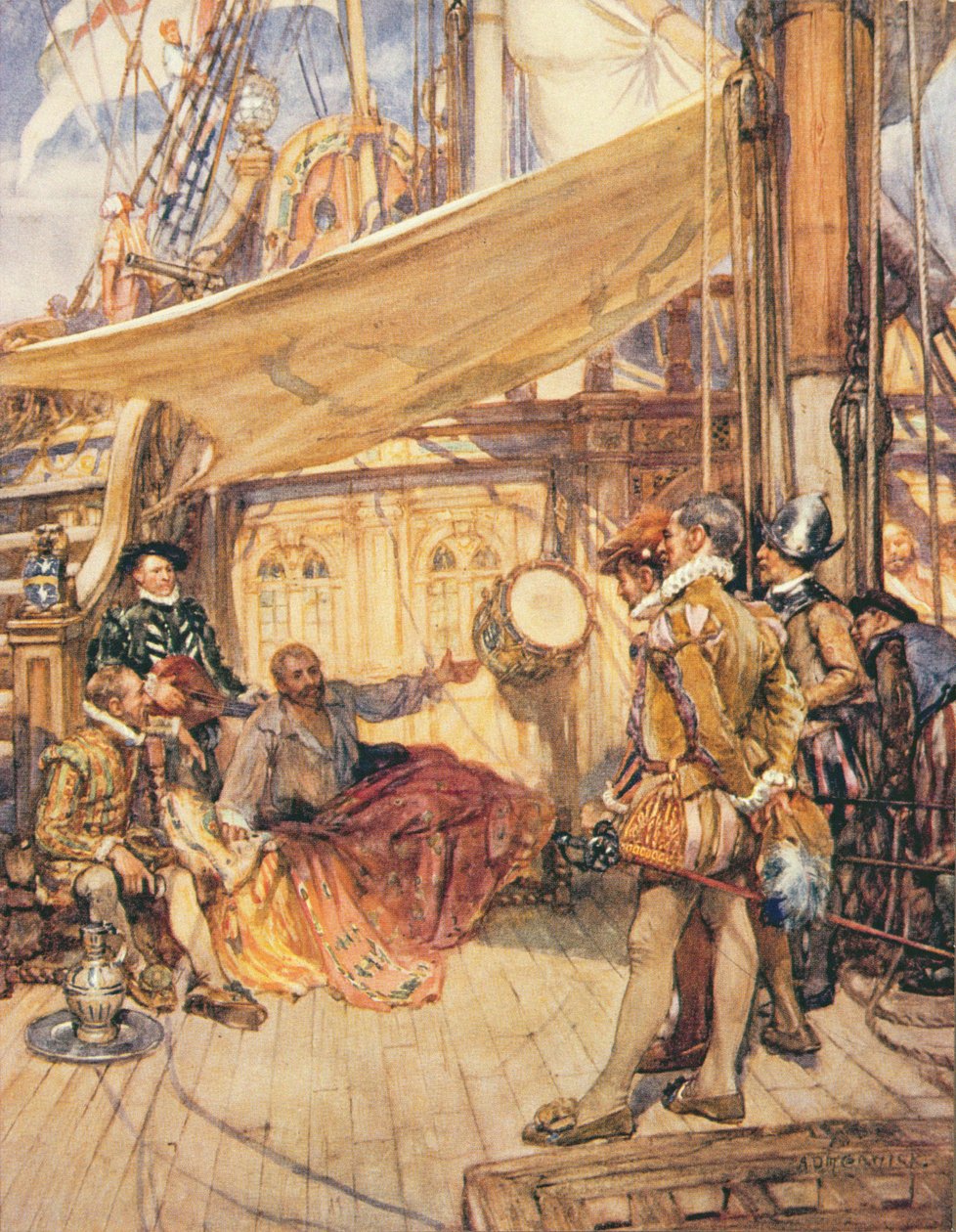 Draken rumpu, kuvitus Henry Newboltin (1862-1938) teoksesta "Drake