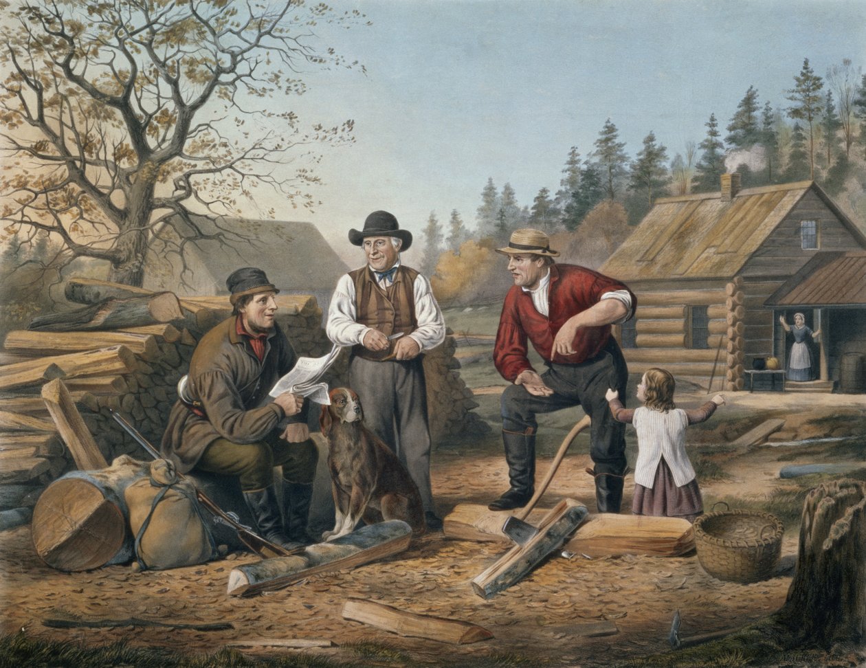 Argumentointi, kaiverrettu Nathaniel Currierin (1813-88) kaiverruksella 1855 tekijältä Arthur Fitzwilliam Tait