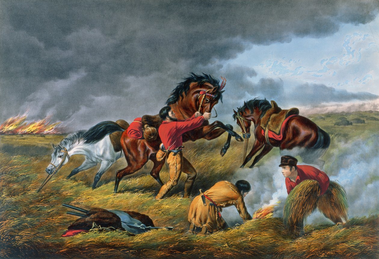Life on the Prairie, pubi. Currier ja Ives, New York, 1862 tekijältä Arthur Fitzwilliam Tait