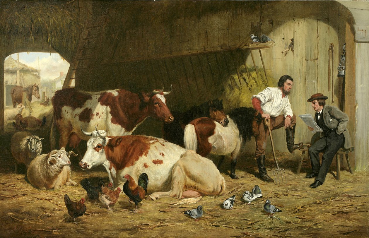 Viimeisimmät uutiset, Nauta tallissa, 1862 tekijältä Arthur Fitzwilliam Tait