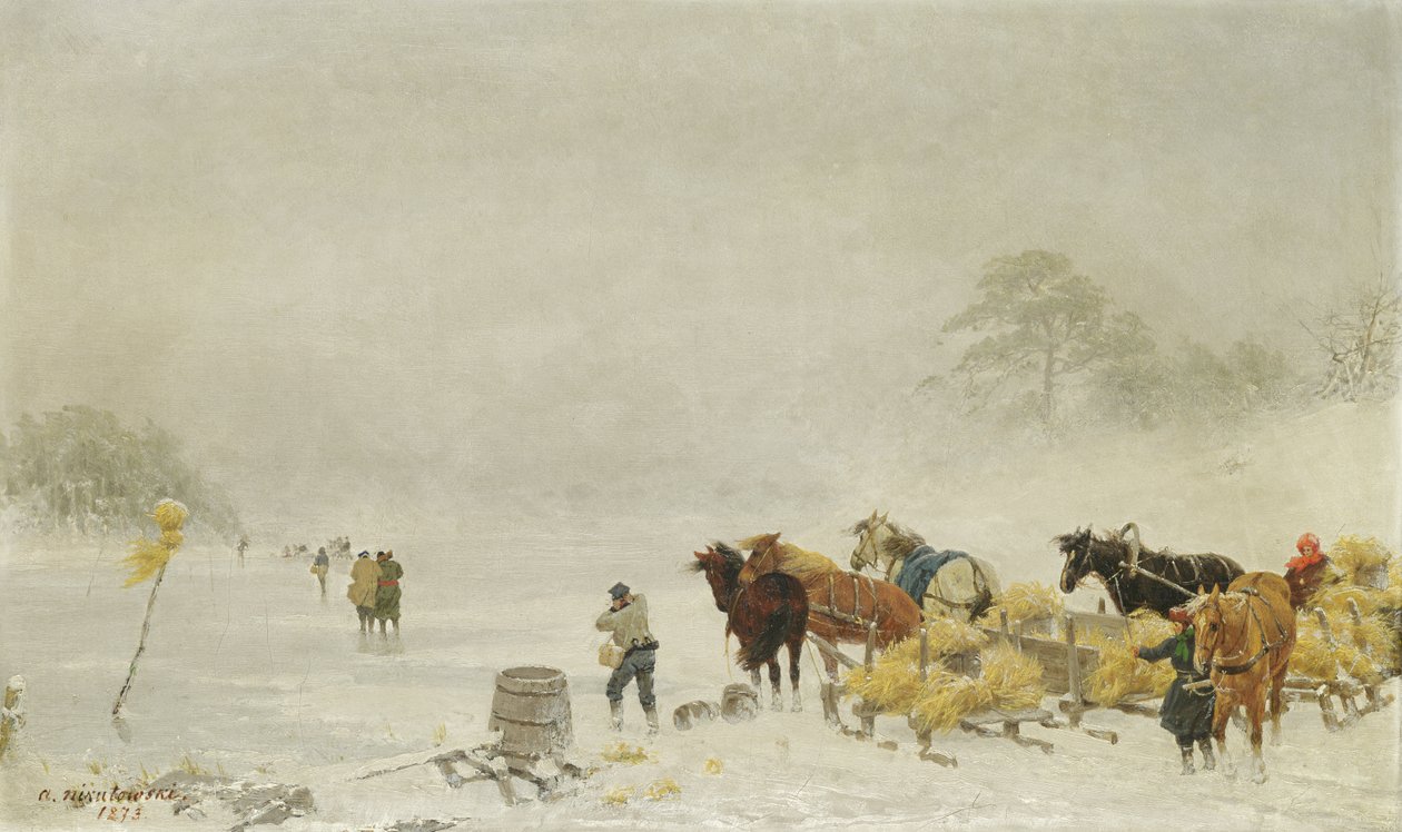 Kelkat jäällä, 1873 tekijältä Arthur Nikutowski