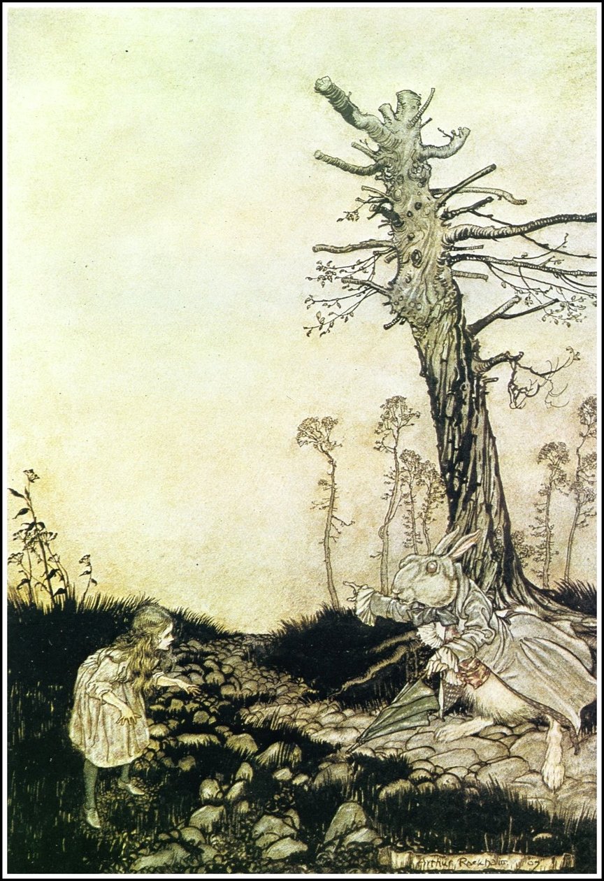 Alices Adventures in Wonderland - Miksi Mary Ann, mitä teet täällä? N tekijältä Arthur Rackham