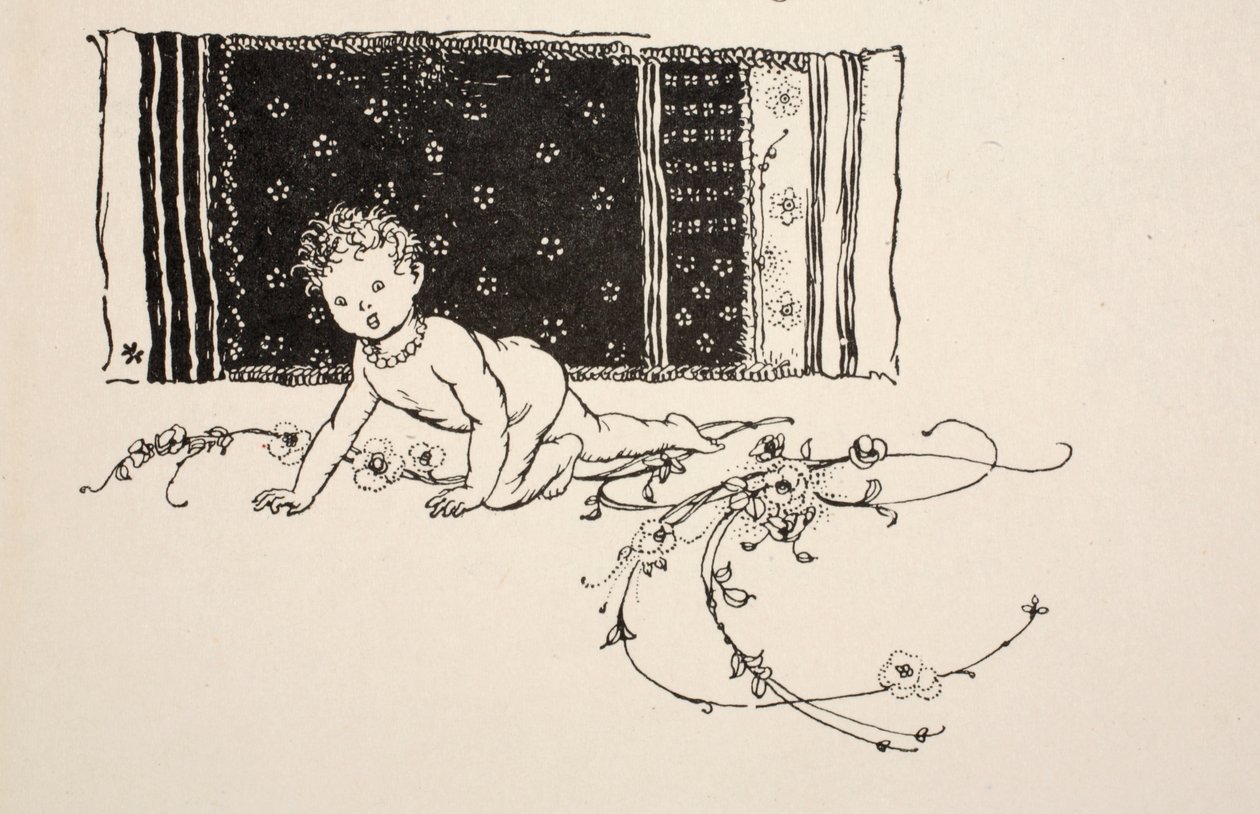 ..Vaihteleva, kuvitus William Shakespearen "Kesäyön unelmasta", 1908 tekijältä Arthur Rackham