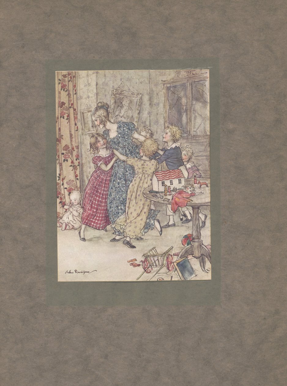 "Puhentunut ja riehuva ryhmä", 1915 tekijältä Arthur Rackham
