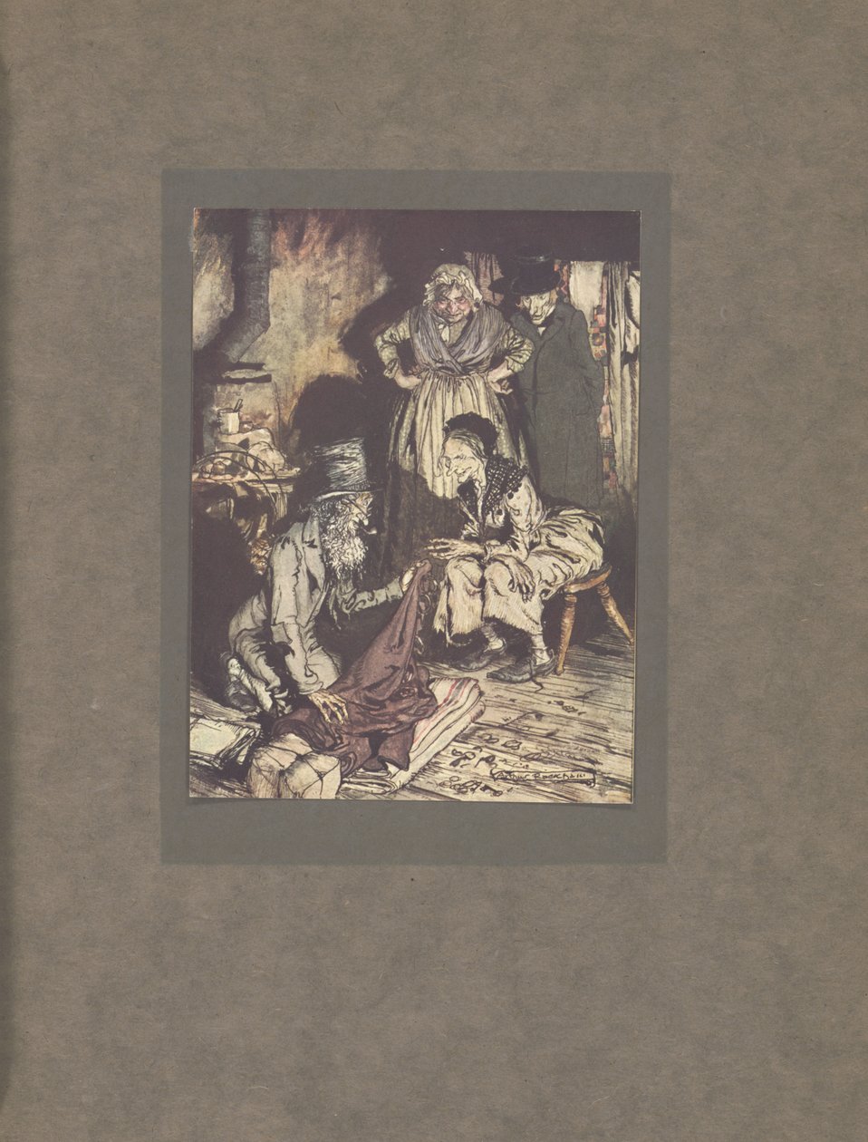 "Sängyn verhot!", 1915 tekijältä Arthur Rackham