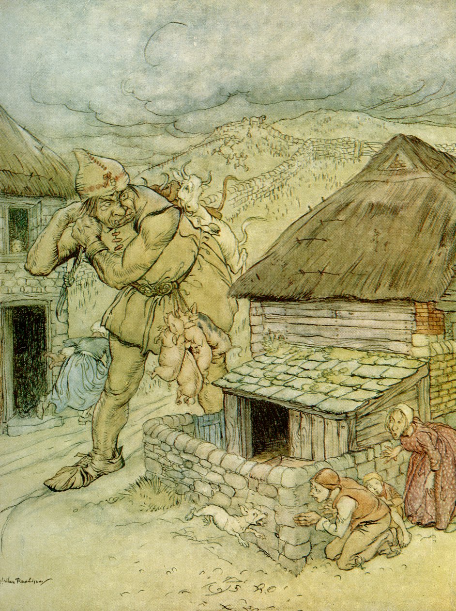 Jack the Giant Killer tekijältä Arthur Rackham