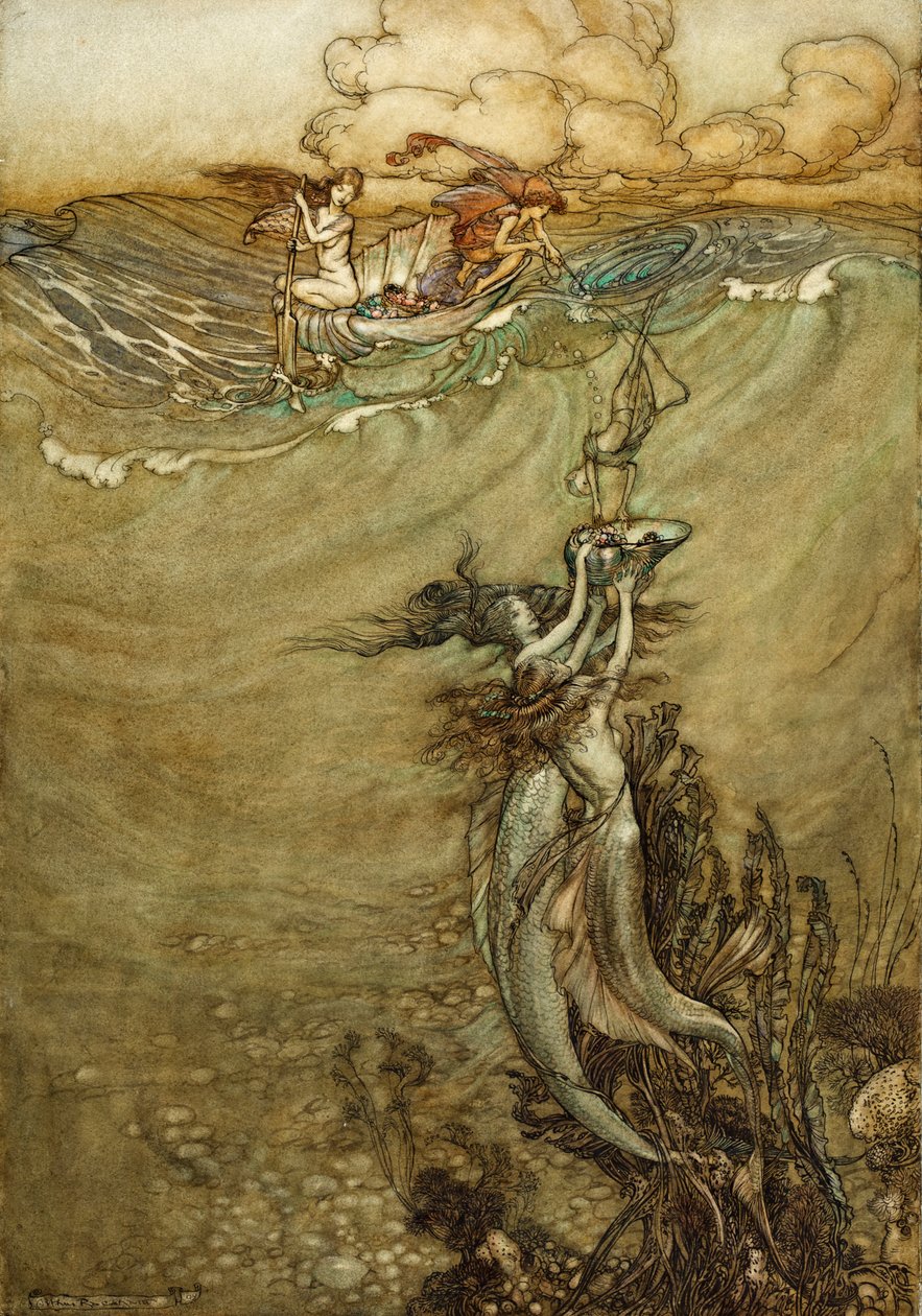 Jewels from the Deep, 1909 finn tekijältä Arthur Rackham