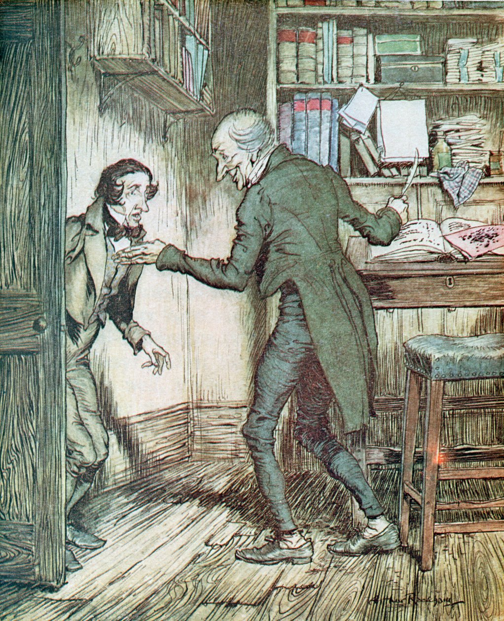 Scrooge ja Bob Cratchit, Dickensin 