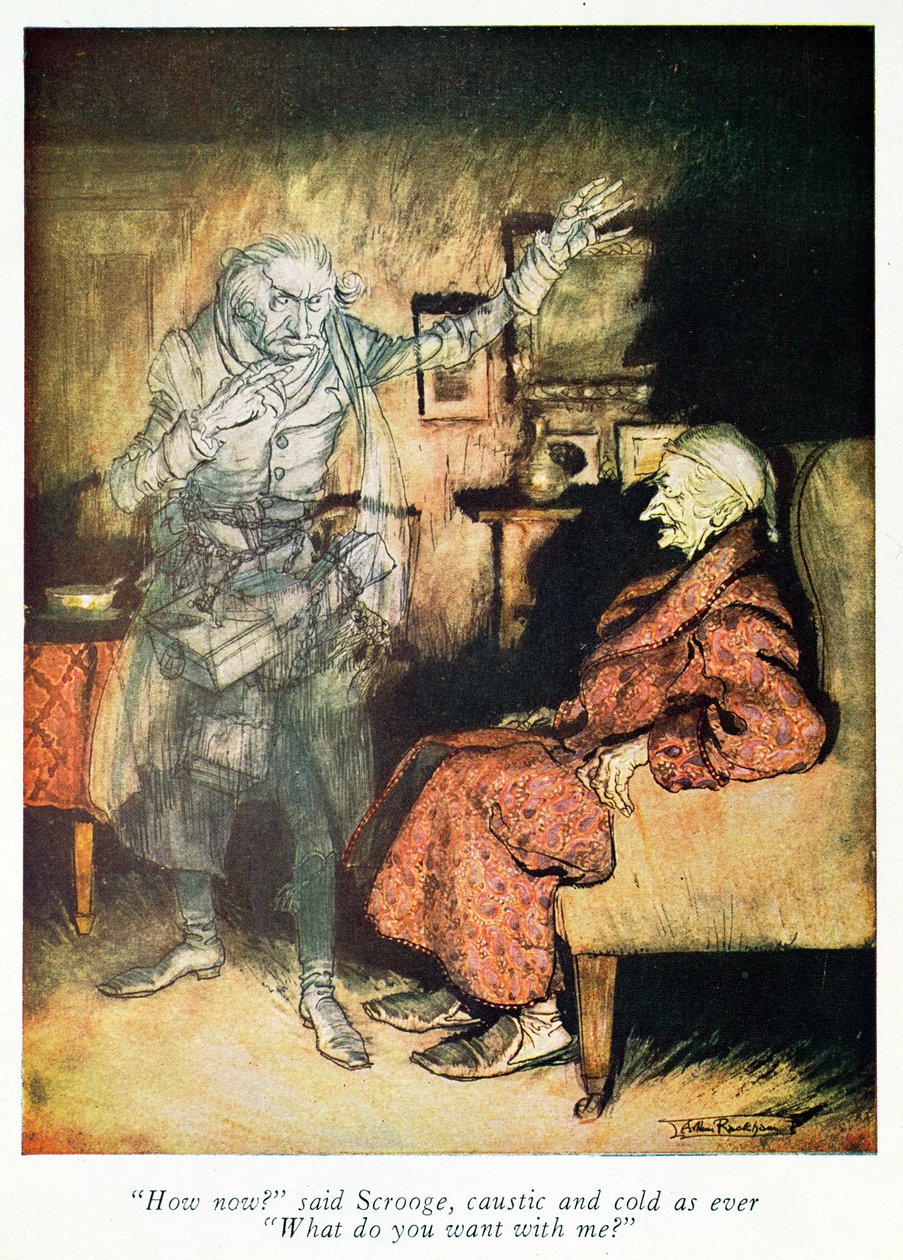 Scrooge ja The Ghost of Marley, Dickensin "Joululaulusta" tekijältä Arthur Rackham