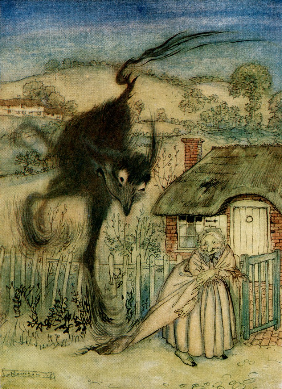 The Bogey Beast, Englannin satuista F.A. Steel, 1927 tekijältä Arthur Rackham
