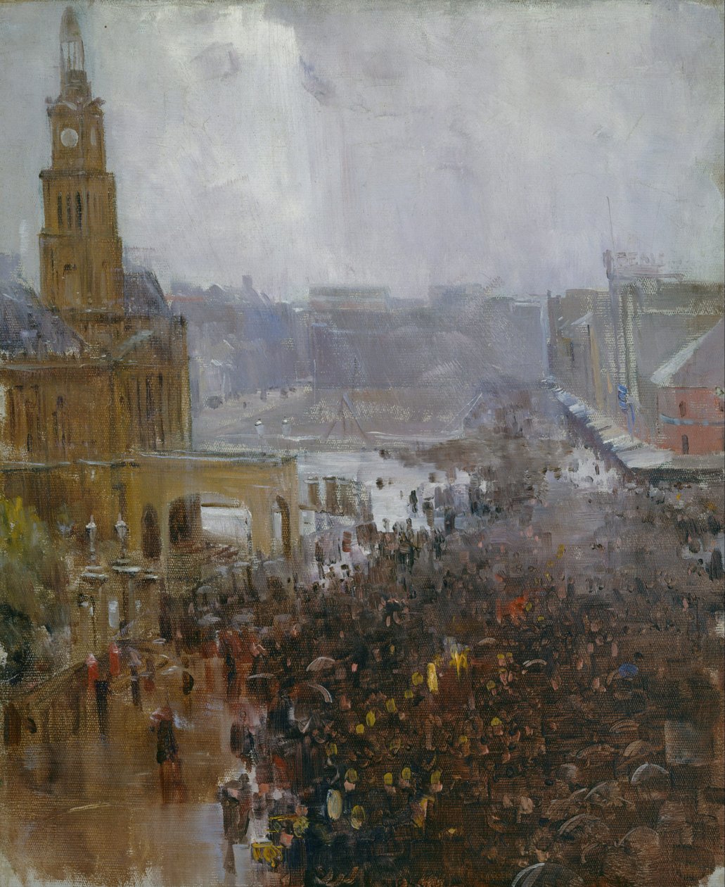 Palomiesten hautajaiset, George Street tekijältä Arthur Streeton