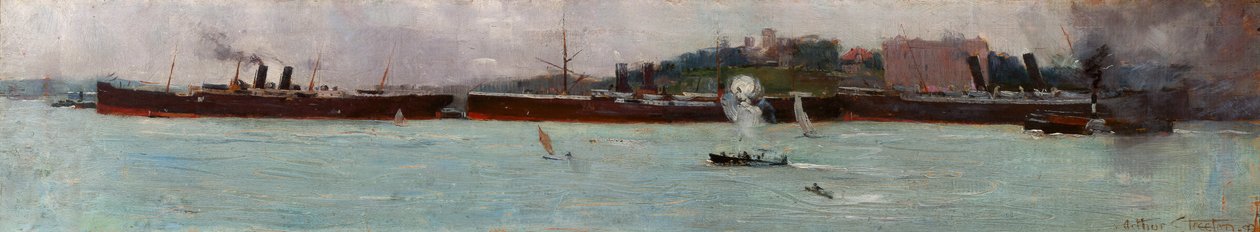 Kolme vuorausta, Circular Quay tekijältä Arthur Streeton