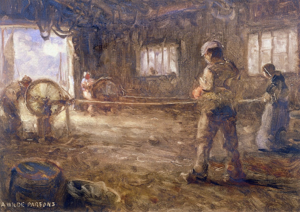 The Rope Walk, 1932 (öljy paperille) tekijältä Arthur Wilde Parsons