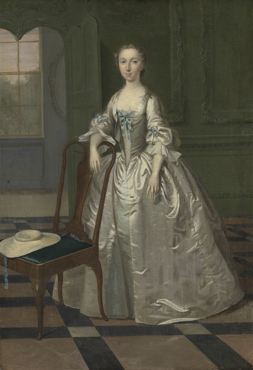 Nainen salongissa, n. 1740-1741 tekijältä Arthur Devis