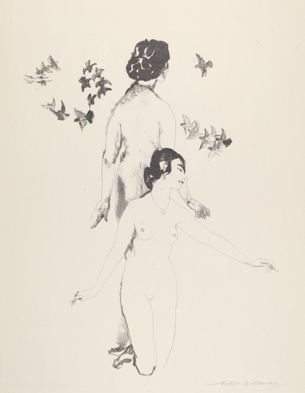 Pyörivät kyyhkyset tekijältä Arthur B. Davies