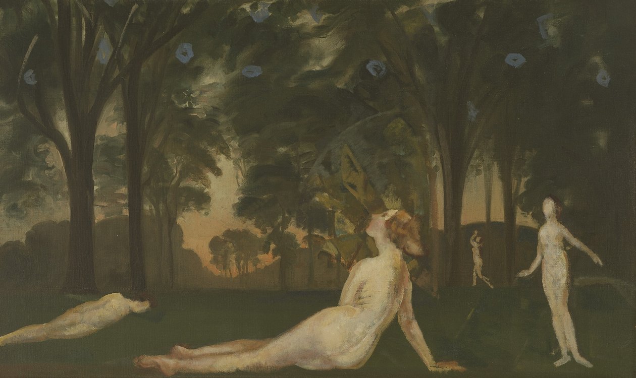 Kesän käytävä, n. 1910 (öljy kankaalle) tekijältä Arthur Bowen Davies