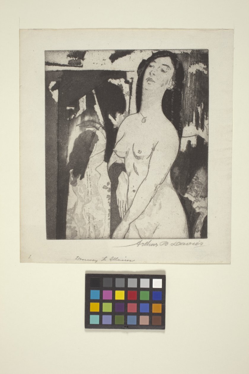 Doorway to Illusion (etsaus ja akvatinta) tekijältä Arthur Bowen Davies
