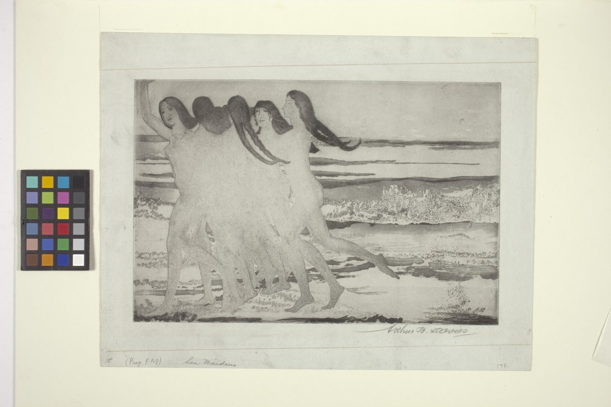 Sea Maidens (etsaus ja akvatinta) tekijältä Arthur Bowen Davies
