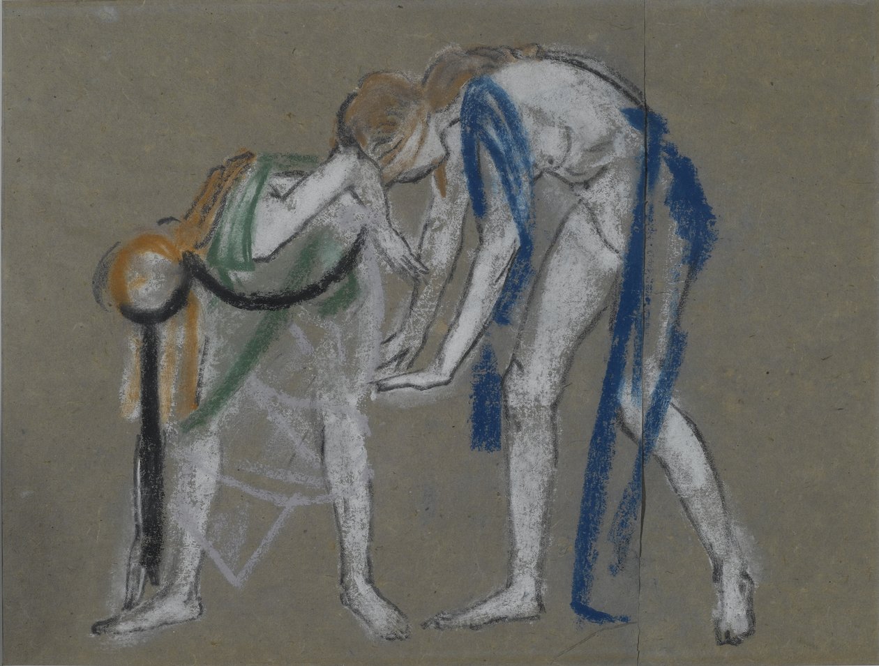 Tutkimus kahdesta tanssijasta, n. 1915-20 tekijältä Arthur Bowen Davies