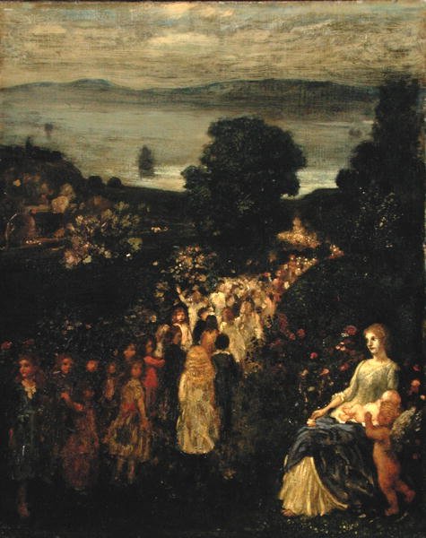 The Children of Yesteryear, n. 1898 (öljy kankaalle) tekijältä Arthur Bowen Davies