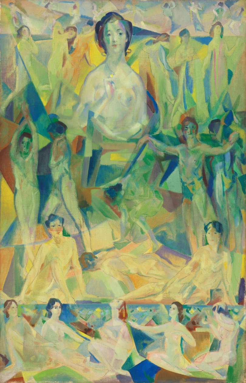 Suuri äiti, n. 1914 (öljy kankaalle) tekijältä Arthur Bowen Davies