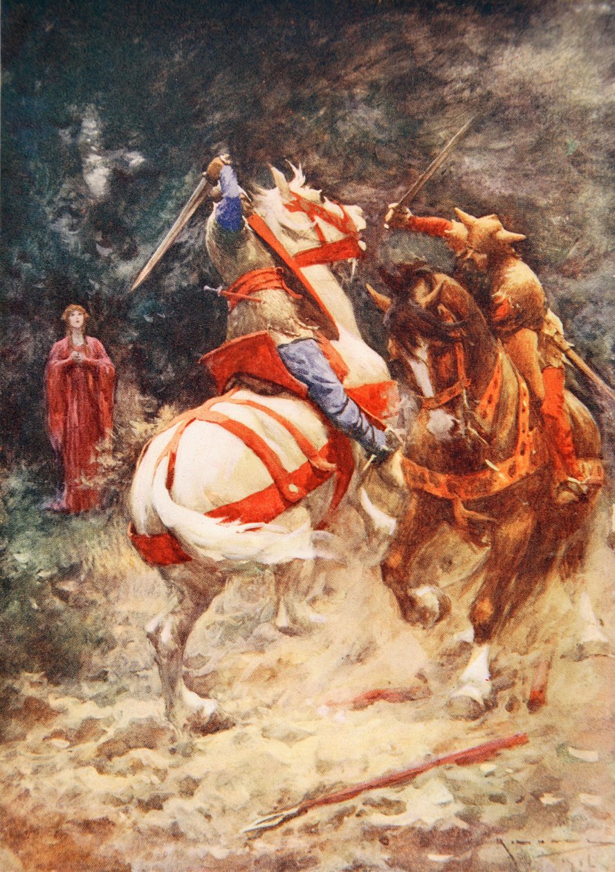 Joutsenritari (väri litho) tekijältä Arthur C. (after) Michael