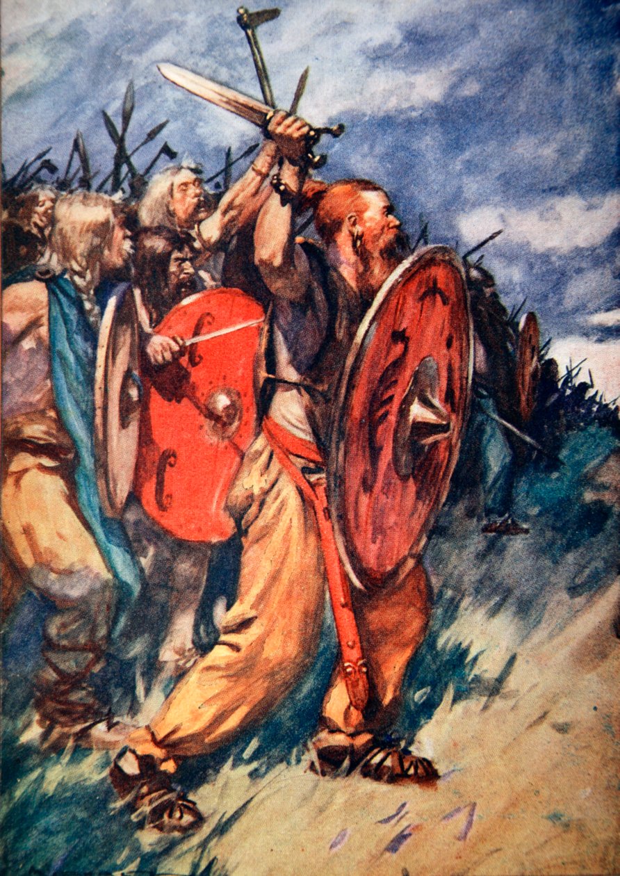 Taistelu Teutoburgin metsästä, Saksa, 9 jKr 1913 tekijältä Arthur C Michael