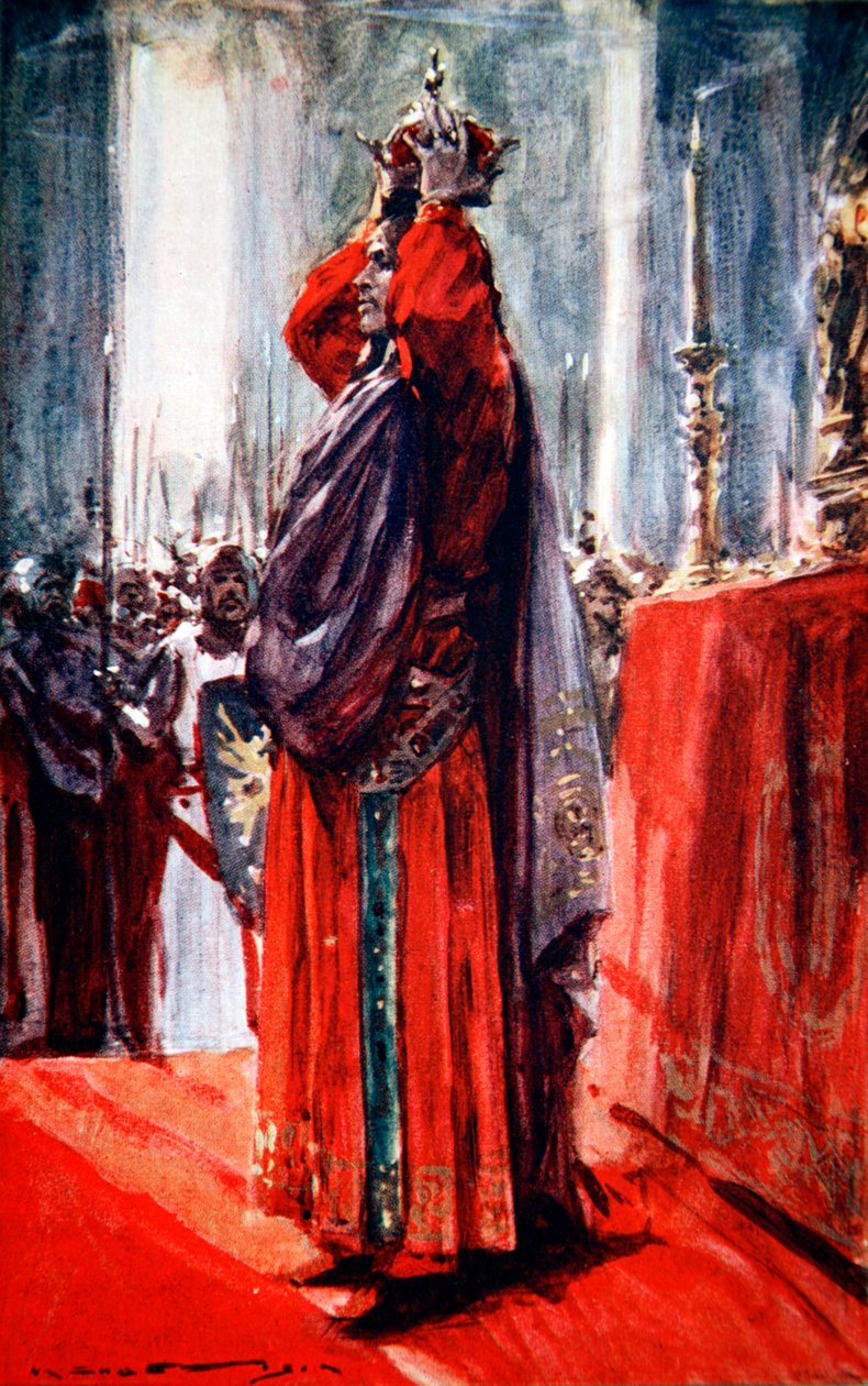 Pyhän Rooman keisari Frederick II kruunasi itsensä Jerusalemin kuninkaaksi, 1229 1913 tekijältä Arthur C Michael