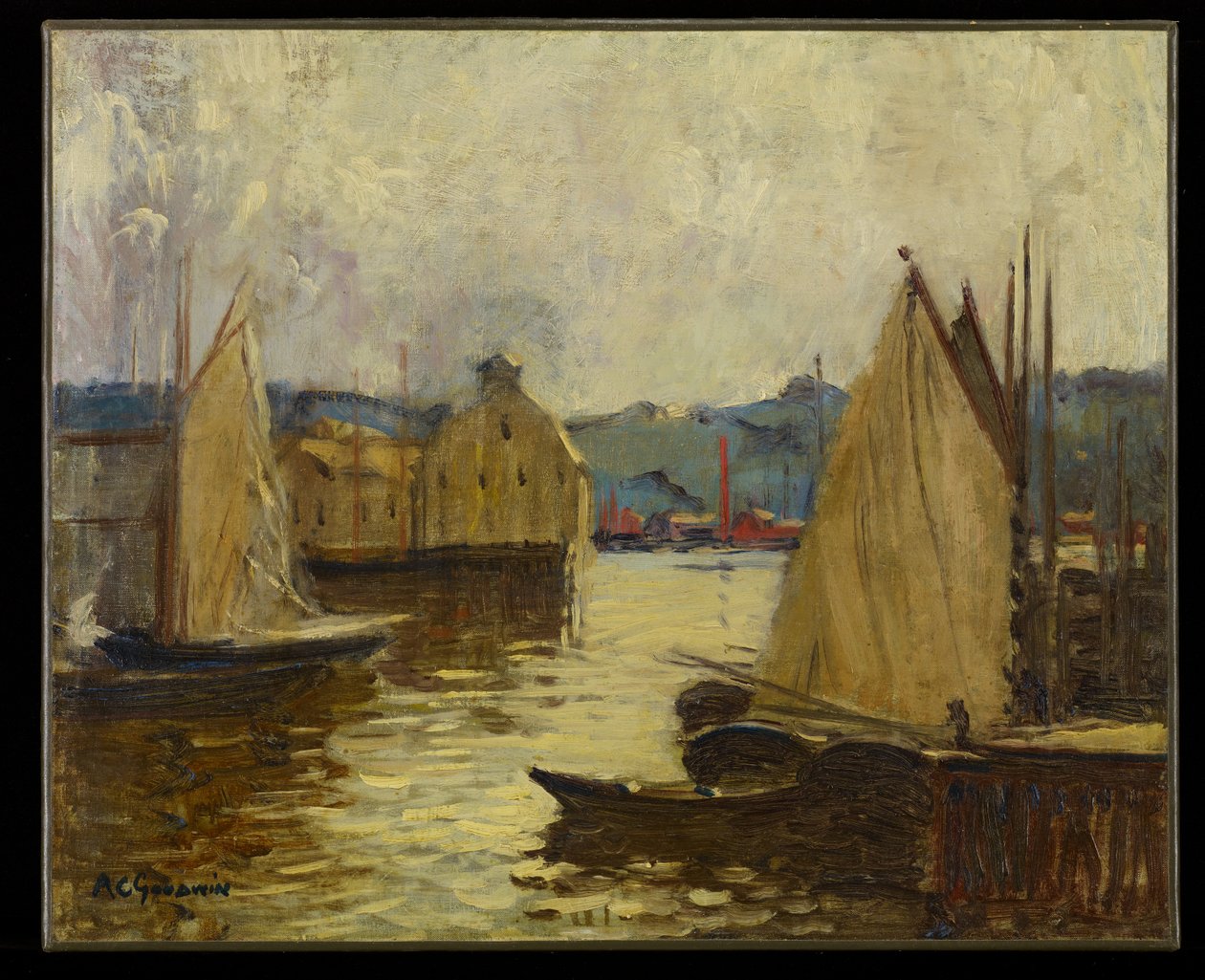 Gloucesterin satama, n. 1910 tekijältä Arthur Clifton Goodwin