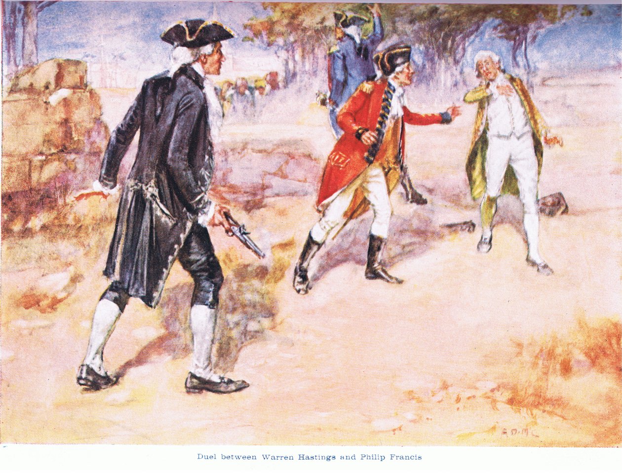 Warren Hastingsin ja Philip Francisin kaksintaistelu 1780 jKr tekijältä Arthur David McCormick