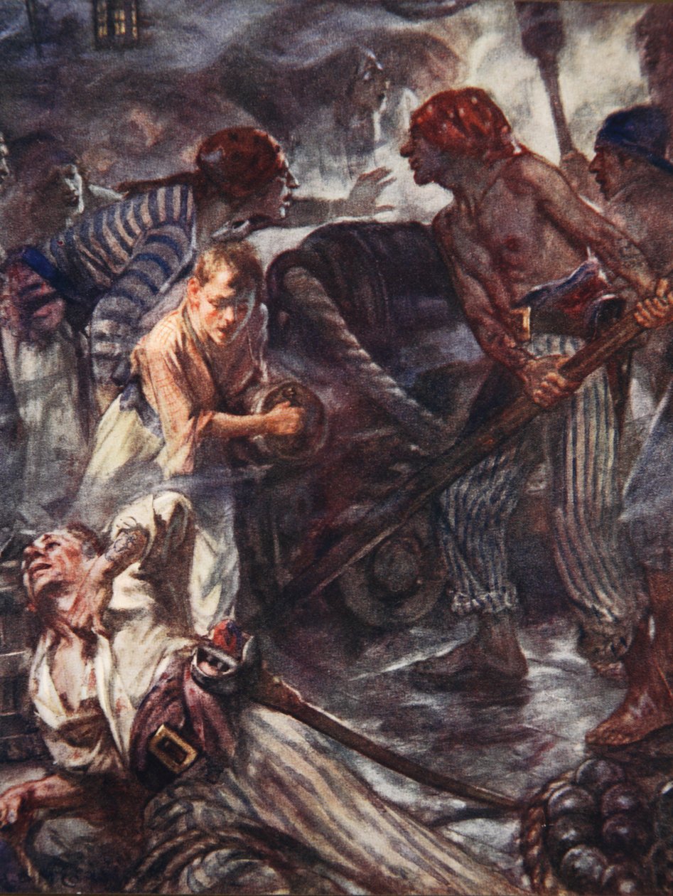 The Fighting Temeraire, kuvitus Henry Newboltin (1862-1938) pubin teoksesta "Drake