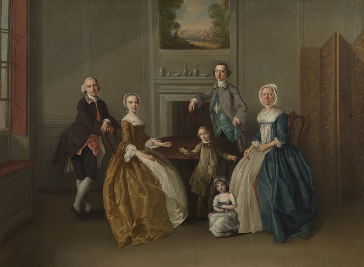 Perheryhmä, 1756 tekijältä Arthur Devis