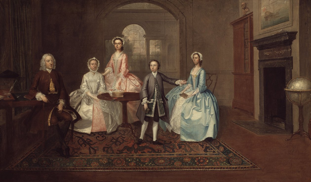 John Thomlinson ja hänen perheensä, 1745 tekijältä Arthur Devis