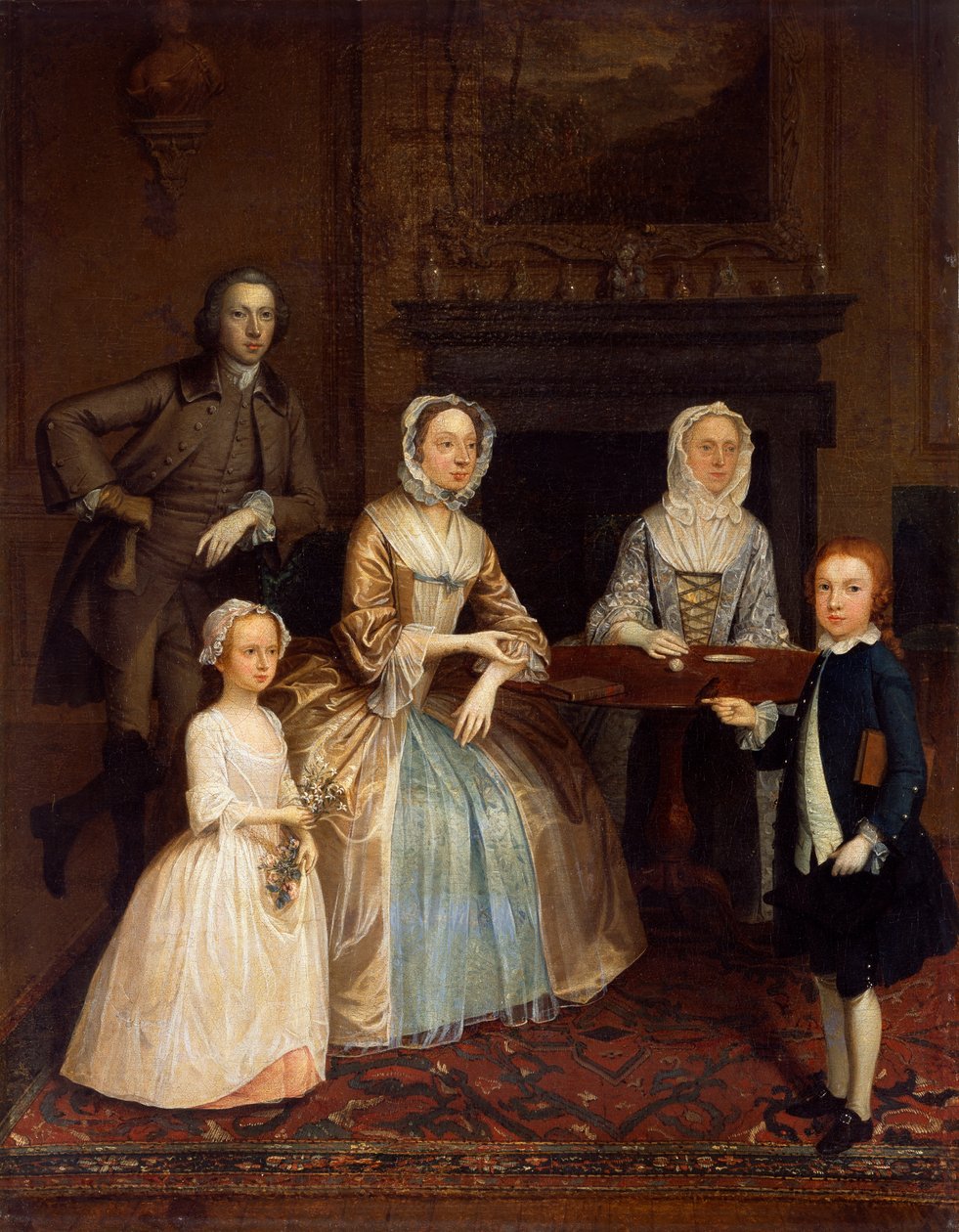 Herra ja rouva Richard Bull perheineen, 1730-80 tekijältä Arthur Devis