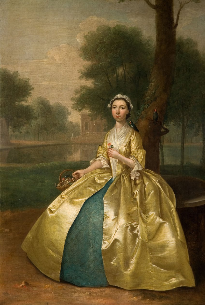 Kultaisen naisen muotokuva, 1785. tekijältä Arthur Devis