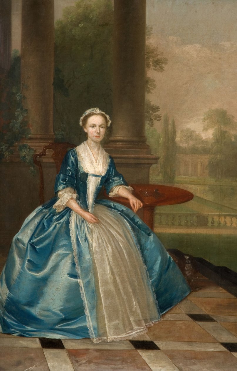 Vaaleansininen naisen muotokuva, 1785. tekijältä Arthur Devis
