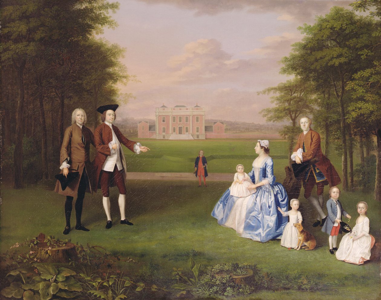 Robert Gwillym Athertonista ja hänen perheensä, n. 1745-1747 (öljy kankaalle) tekijältä Arthur Devis