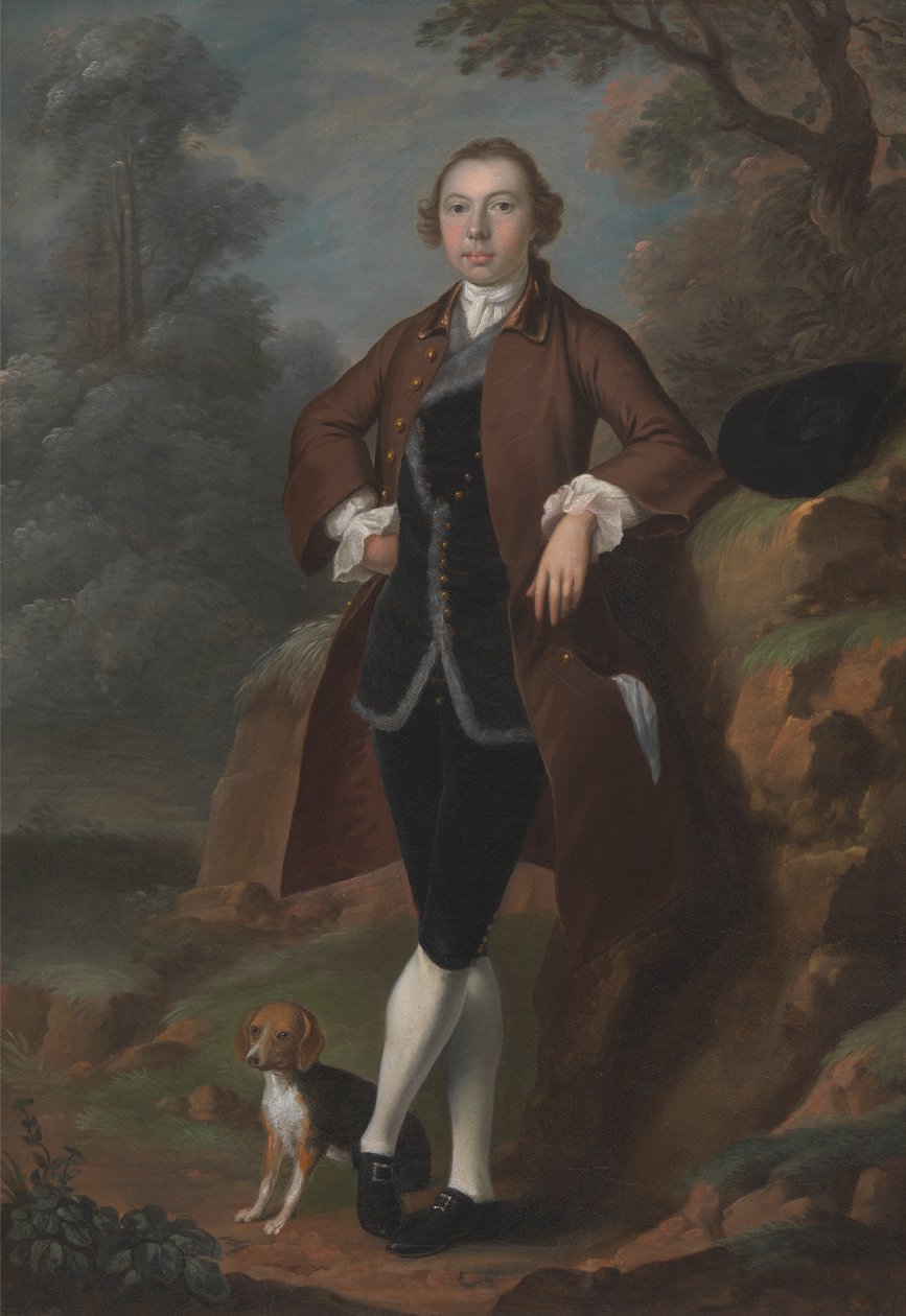 William Farington Shawe Hallista Lancashiresta tekijältä Arthur Devis